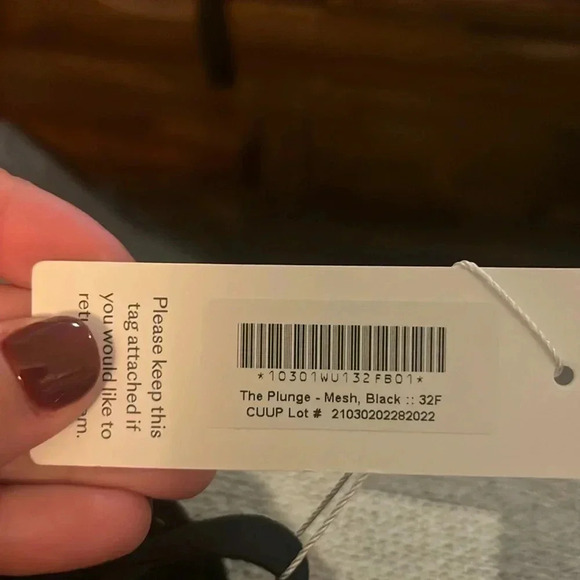 NWT The Plunge CUUP Bra Mesh Black 32F - Picture 3 of 5